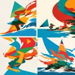 **Use elements from amber vittoria's work to create a scene of fire dance and seaside. Simple style --ar 9:16 --sref <https://s.mj.run/9S8kIRa1QZU> --s 250 --niji 6** - <@694018741897265194> (fast)