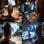 **a can of beans wearing a clearcom headset and sitting in front of a video switcher, photograph, --ar 16:9** - <@960702118686244966> (fast)
