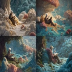 **<https://s.mj.run/DO7vuWoXxIU> <https://s.mj.run/PXrO9_BRdpk> <https://s.mj.run/cSbckn_wxpI> <https://s.mj.run/j46HPvqoY_A> <https://s.mj.run/v8zjIgUTuu4> Cotton Clouds Paint a Scene of an Old Man Relaxing in the Forest Drinking some Tea, Looking over a book containing Fluvioglacial-Outwash-Plaines Craft-World Hyper-RealityMash --ar 3:2 --v 7.0** - <@426654487248109579> (fast)