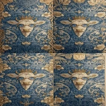 **<https://s.mj.run/0GMbnBQLfYo> william morris wallpaper design of humanoid cows wearing sunglasses and wearing a crown, using 3 colours only --no birds --ar 13:25 --iw 3** - Zoom Out by <@1103975769467789322> (relaxed)