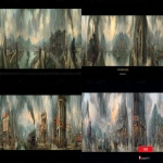 **This is a wide-format realistic oil painting set in 1930s Liuzhou, with the upper two-thirds of the canvas dominated by a dramatic sky. The heavens shift from soft morning light on the left to dense, foreboding clouds on the right, reflecting a city caught in the turbulence of change. On the far left, the Liu River flows beneath a misty dawn. A small steamboat nears the stone dock as townspeople carrying baskets step ashore. Smoke rises from riverside stilt houses, and Yufeng Mountain looms faintly under the rising sun. The middle of the painting features a railway construction scene: workers shoulder iron rails, while a steam locomotive emits thick smoke that ascends into the layered sky above the unfinished Western-style Liuzhou station. The city street follows--lined with arcaded buildings and filled with life. Rickshaws pass under shop signs reading "Nanyang Cigarettes" and "Civilization Photo Studio." Young men in Zhongshan suits and women in elegant qipaos fill the bustling thoroughfare. Toward the right, a military training ground emerges. Soldiers drill in formation near simple barracks and a propeller trainer aircraft, while distant trails of smoke from unseen conflict drift into the heavy clouds above. The vast sky unifies the entire panorama, evoking a powerful sense of history, transformation, and tension between old and new, peace and unrest. --ar 10:1** - <@1216977675789402202> (fast)
-# Create, explore, and organize on [midjourney.com](<https://midjourney.com/imagine?from_discord=1>)