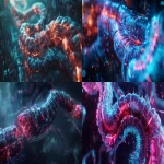 **a hyper-detailed futuristic website loading bar that is an anatomical human colon, perfectly fused form, the colon itself shaped like a progress bar, organic tissue segments subtly glowing to indicate loading progress, partially illuminated and incomplete, glitching digital overlays, corrupted data streams, organ-mechanical hybrid aesthetic, biomechanical textures, digital failure, cinematic lighting, ultra-realistic 3D render --ar 16:9 --v 6.0 --raw** - <@1138484847065698314> (fast)