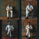 **<https://s.mj.run/HX-780qlrMc> similar styles, fashion styling, a french man wears a Chinese opera mask and wears a white suit , sitting on the chair, the background is a Chinese song dynasty wall painting, elegant, modern, authentic, real photo, high resolution, dazed and confused magazine --v 7.0** - <@1102487265608990730> (fast)