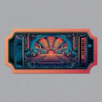 **one single movie ticket in the style from an old theater but also futuristic, flat image meant for printing on a sticker --v 7.0** - Upscaled by <@650546685948461058> (fast)
-# Create, explore, and organize on [midjourney.com](<https://midjourney.com/imagine?from_discord=1>)
