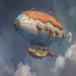 **an airship named ammonite amanita --ar 7:5 --v 7.0 --raw** - Image #1 <@1071135204846096475>