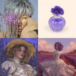 **lavender --chaos 100 --exp 100 --profile by8naxv --stylize 1000 --weird 3000 --v 7.0** - <@281826490209796096> (relaxed)