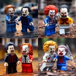 **Michael Meyers and Art the clown as a Lego mini figures fighting each other, ~~v7.0 --v 5.2** - <@1083045241520668722> (fast)
-# Create, explore, and organize on [midjourney.com](<https://midjourney.com/imagine?from_discord=1>)