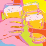 **Utopian Toast refers to a collaboration beer between Utopian Brewing and Toast Ale. The beer is known for its rich, flavours. Abstract illustration using a limited colour palette --ar 5:6 --sref 527794733 <https://s.mj.run/UemyhgrpL8E> --p yef8s2m --s 50 --v 7.0** - Image #3 <@1209615304372658177>