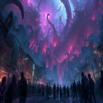 **cosmic demon army chaos horde rampaging through modern streets. --ar 16:9** - Image #3 <@1071816075978752071>