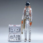 **technician in a multipurpose Martian welding suit standing beside the interstellar welding kit, suit made of reflective aramid with thermal shielding, reinforced gloves, retractable visor, torch holstered at the hip, kit placed clearly on the ground as a separate modular system with visible components and case, clean studio lighting, neutral backdrop, cinematic product photography --ar 3:2 --v 7.0 --oref <https://s.mj.run/NAYk6RjsNoM> --s 50 --p z4f83u2 --raw** - Image #1 <@997245562065789039>