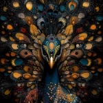 **a peacock with manifold mosaic murmuration feathers --p fdud7wh --s 1000 --v 6.1 --style raw** - Image #2 <@1135636698060038216>