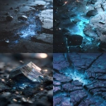**Close-up of a fractured monochronolith embedded with shifting temporal circuits, pulsating with eerie blue light, surface etched with alien chronoglyphs, bathed in shadows and static energy, surrounded by drifting nanodust and broken data shards, dark sci-fi aesthetic, ultra-realistic texture, cinematic detail, gritty atmosphere --ar 2:3 --v 7.0** - <@1052958752749387917> (relaxed)
