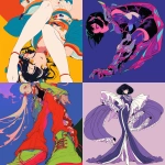 **original anime character, [concept], high-angle downward shot showcasing form and clothing detail, full body readable; hand-drawn anime style, thick bold outlines, cel-shading, visible sketch lines, crosshatching; fully colored cel-anime palette, vibrant tones; clear line art, uncluttered background; [costume], [expression]; ultra-detailed, sharp focus --niji 6 --s 250 --no grayscale, photorealism, 3d render, bloom, text, watermark --raw** - <@266429059049848832> (fast)