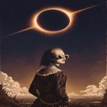 **a woman looking at a solar eclipse <https://s.mj.run/g1cPEuOIM4Q> --ar 2:3 --niji 7** - Image #1 <@1071135204846096475>