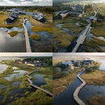 **Campus design from drone perspective of technical high school along a marsh with boardwalks which stretch across the marsh. Design the buildings in the style of lake flato architects with accents of contemporary coastal New England vernacular** - <@1182158818818400348> (fast)
-# Create, explore, and organize on [midjourney.com](<https://midjourney.com/imagine?from_discord=1>)