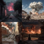 **The Pompeii explosions as lived by a cat. Photo realistic. --v 7.0** - <@701603354954170449> (fast)