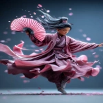 **beautiful, young chinese man holding a fan, wearing a purple soft, flowing Hanfu style robe, in a full body, flying in the air pose --ar 16:25 --p f6gpn1a --v 7.0** - Image #2 <@1064451214823129168>