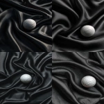 **A black gorgeous silk background, One golf ball on the center of bottom of the image --ar 4:5 --raw** - <@1210127641231884399> (fast)