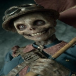 **very elegant female zombie holding a parasol, and smiling, down view --ar 9:16 --p 3szibf7 --s 1000 --v 7.0** - Image #4 <@1071437900610293863>