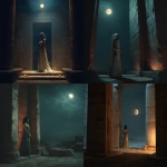 **a young ancient egyptian priestess in a temple on a moonlit night --v 7.0** - <@985360870429319218> (turbo, stealth)