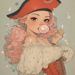 **bubblegum brigantine --ar 4:5 --sref 2270098120 2786818499 337954854 742412171** - Image #1 <@948741381743083580>