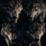 **aggressive wolf with intimidating eyes showing his teeth, dramatically lit , hyper realistic qualities, unreal engine,** - Variations (Strong) by <@973572765686829076> (fast, stealth)