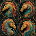 **Create spiritual picture of leaving the year of the snake equals to 2025 and entering the year of the horse equals to 2026. It should be colourful, beautiful, stunning and out of this world** - Variations (Strong) by <@1025439472017485905> (fast)