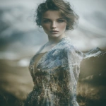 **diaphanous double exposure featuring an avant-garde couture double exposure over a spellbinding natural landscape --exp 50 --ar 4:5 --v 7.0** - Image #1 <@948741381743083580>