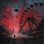 **the dark carnival at night seems normally and what the carnival really is underneath. Think all sorts of creepy carnival workers, creatures, strange rides, mazes, games, all of that. painting, --ar 8:11 --raw** - Image #1 <@1035886146422583346>