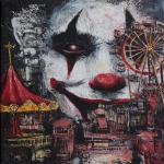**the dark carnival at night seems normally and what the carnival really is underneath. Think all sorts of creepy carnival workers, creatures, strange rides, mazes, games, all of that. painting, --ar 8:11 --raw** - Image #3 <@1035886146422583346>