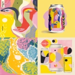 **Packaging design for "Utopian Toast", a collaboration beer between Utopian Brewing and Toast Ale. The beer is known for its rich flavour. Abstract illustration using a limited colour palette --ar 5:6 --raw --sref <https://s.mj.run/UemyhgrpL8E> --p yef8s2m e71nq4z --s 50 --v 7.0** - <@1209615304372658177> (relaxed)