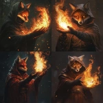 **A devastating torrent of foxfire magic coming out of the hand of a mysterious caster hidden behind a cloak and wearing a fox mask --v 6.1** - <@213469476497129472> (fast)
-# Create, explore, and organize on [midjourney.com](<https://midjourney.com/imagine?from_discord=1>)