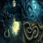 **the lunar snake forgives none, luar na lubre, o son do ar, Celtic Galician mythology, folk music --ar 16:9** - <@538878031226470440> (fast)
-# Create, explore, and organize on [midjourney.com](<https://midjourney.com/imagine?from_discord=1>)