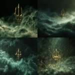 **golden trident floating in mist, black background, green waves out of focus, cinematic --v 7.0** - <@698304093076193312> (fast)
-# Create, explore, and organize on [midjourney.com](<https://midjourney.com/imagine?from_discord=1>)