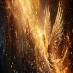 **Divine golden light rays descending from heaven onto floating elemental symbols (fire flame, water droplet, air swirl, earth crystal), angelic wings in background, warm amber and gold color palette, hyper-realistic spiritual energy, cinematic photography --ar 4:1 --v 6.0** - Upscaled (Subtle) by <@900787127892180992> (relaxed)