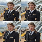 **iPhone photo of a woman in a cruise ship crew uniform, 25 years old, beautiful, full-length --ar 3:4 --s 50 --raw --v 7.0** - Variations (Subtle) by <@1264344222698307735> (fast, stealth)