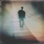 **a projected image / of a handsome masculine man / descending into all the beautiful ways that failure materialized in his lifetime --stylize 0 --chaos 10 --weird 5 --quality 4 --no borders / frames / grids / split screens / tiles, women, girls, females --raw** - Image #2 <@1091260339980603393>