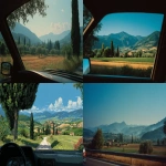 **The year is June 1999. I'm looking out of a car. It's morning in the Italian countryside. The weather is clear. --v 7.0 --ar 16:9** - <@764459341960577044> (fast)