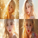 **Blond hair korean young women, gold, happy, pretty, cute --v 6.1 --ar 16:9** - <@1136199270224117860> (fast)