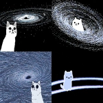 **Silly cat makes a silly face at accretion disk --ar 3:2 --profile fn9opxx u22owga 2z3eyk3 ro2ke7q y9a56jc --draft** - <@937851746712186921> (fast)