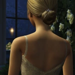 **<https://s.mj.run/UuzsP1gnG4E> A girl's back and a beautiful evening dress, Sims 2 style, with Sims 2 environments in the background --v 6.1** - Image #4 <@1092783878432882688>