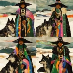 **Warrior witch thundersnowpunk with long braids and stylized warrior witch’s hat and direwolf companion in the snow --sref 1999999999 1999999991 416557976 2252558232 698008135 1078492728 2187294478 217414415 416417418 7337 80085 696969 47 73 97 100 --sv 4 --niji 6 --p grjlt42 --raw** - Variations (Strong) by <@948741381743083580> (relaxed)
-# Create, explore, and organize on [midjourney.com](<https://midjourney.com/imagine?from_discord=1>)