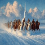 **Ernie Barnes art at Christmas, buffalo soliders 8k, --chaos 99 --ar 8:5 --exp 50 --stylize 750 --v 7.0** - Image #3 <@843177938186797076>