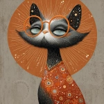 **mid-century modern cat Tweaker --exp 50 --s 250 --v 7.0** - Image #3 <@974789918188535848>