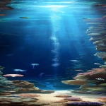 **A realistic underwater scene of a deep-sea canyon, with towering rock walls covered in vibrant bioluminescent corals and sponges, mysterious crevices glowing faintly, schools of exotic fish, jellyfish with glowing tentacles, and deep-sea creatures like anglerfish and giant squid, currents swirling gently through the canyon, shafts of faint sunlight barely reaching the depths, the seabed scattered with colorful anemones and intricate ecosystems, ultra-detailed, high-resolution, awe-inspiring and scientifically accurate style --ar 1:5 --p aec164t --v 6.1** - Upscaled (Creative) by <@1223941871848525834> (fast)