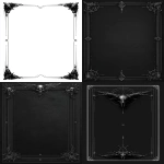 **A minimalist dark couture border**, black line art. Decoration exists ONLY in the four corners: each corner features a tiny, stylized element--a micro barbed wire knot, a nano crow skull, a minimal shattered diamond shape. These elements are connected by an almost invisible 0.5pt black stroke along the very edge. The effect is stark, luxurious, and leaves the central white rectangle completely pristine and huge. Luxury streetwear brand graphic template. --no pattern, no mid-border decoration, no fill --ar 2:3 --p tk2q1nv --raw** - <@1283386492076687404> (fast)
-# Create, explore, and organize on [midjourney.com](<https://midjourney.com/imagine?from_discord=1>)