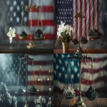 **Golden scales of justice, dramatically tilted and uneven, the left pan lifted high holding pure white lilies, the right pan pulled down low and heavy with rough black coal, stark imbalance, powerful symbol of racial injustice in America, American flag backdrop slightly blurred, cinematic lighting, photo-realistic, high detail, editorial photography --ar 16:9 --v 6.0 --raw** - <@1273779388386770994> (fast)
-# Create, explore, and organize on [midjourney.com](<https://midjourney.com/imagine?from_discord=1>)