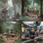 **radical socialist activist children free play outdoors in fully automated luxury communist wilderness school** - <@734562534711099513> (fast)