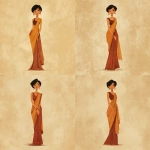 **Pixar Disney style flat 2D procreate textured full length illustration of an Indian tall woman standing with short hair , dressed in a saree and earrings. The style should have clean outlines, and subtle textured shading to give it a hand-painted feel.** - Image #2 <@748085296171843676>** - Variations (Strong) by <@748085296171843676> (turbo)
-# Create, explore, and organize on [midjourney.com](<https://midjourney.com/imagine?from_discord=1>)