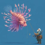 **Litium-lionfish batteris power the fishing rod for the middle-age man trying to catch the most fertile girl in the pond.** - Image #2 <@639231094968942592>